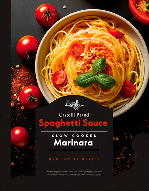 Spaghetti Sauce  Food Beverage Trade Sell Sheet CPG Agency